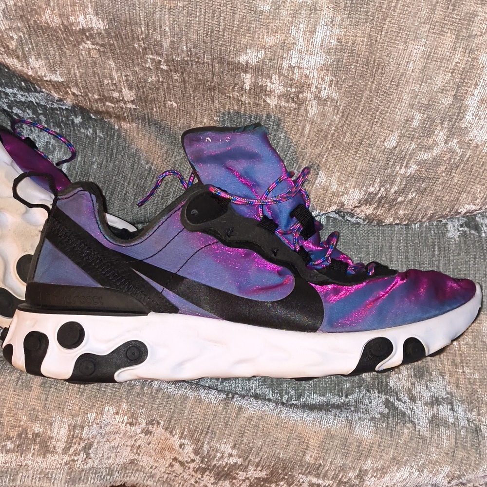 Purple Pink Blue Fushia NIKE REACT! YES YES YES! - Picture 6 of 7